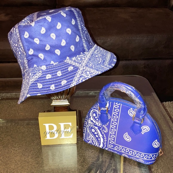 Bandanna Bucket Hat & Mini Purse Set - Picture 1 of 3